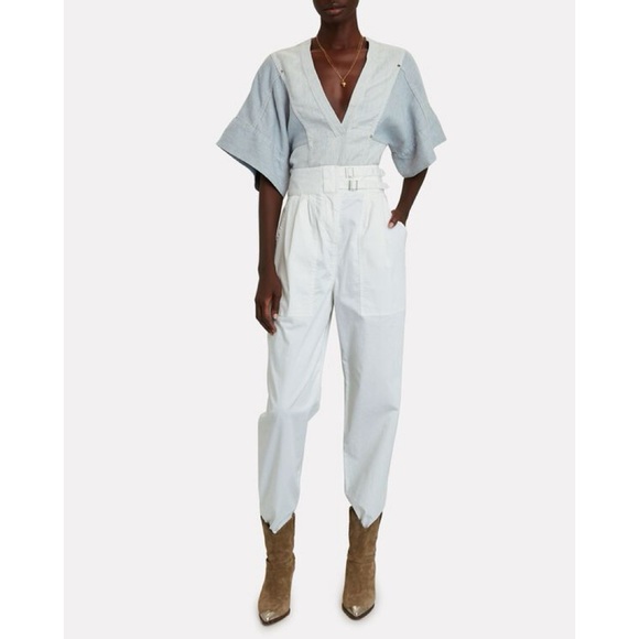 Nili Lotan Dallas Straight Leg cotton twill pant white - Picture 13 of 16